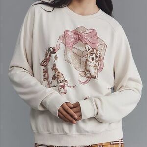 Maeve by Anthropologie  Cream Sweatshirt nwt